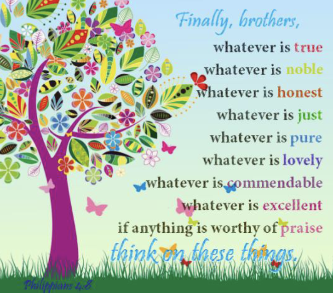 Philippians think on these things